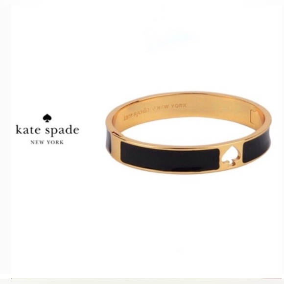 Kate Spade Everyday Spade Studs Black/Gold Earrings - Picture 5 of 6